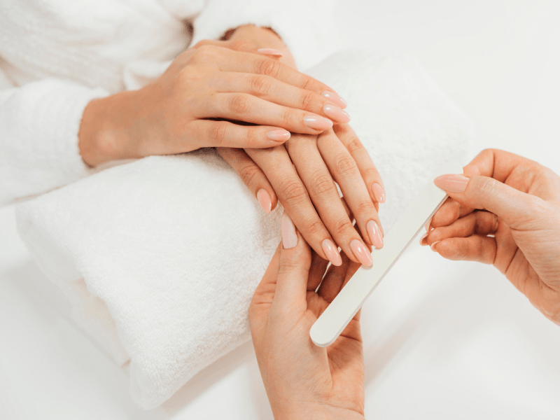 50415e44 Healthy Beautiful Manicure Manicurist With File 2 Min